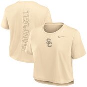 USC Trojans Women's Nike Cream SC Interlock Dri-FIT Performance Crop T-Shirt